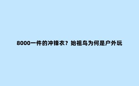 8000一件的冲锋衣？始祖鸟为何是户外玩家心中的“爱马仕”？