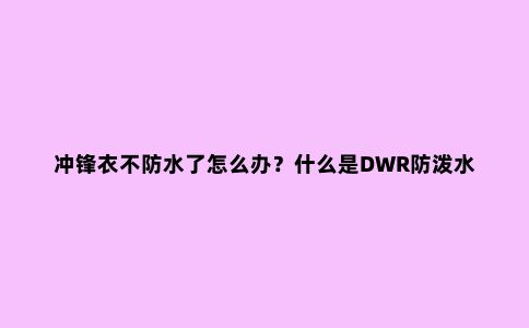 冲锋衣不防水了怎么办？什么是DWR防泼水处理？