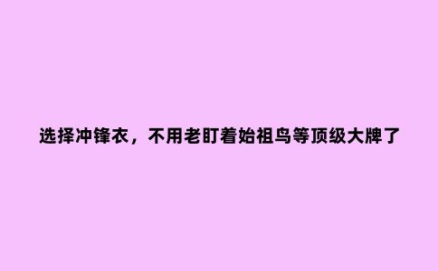 选择冲锋衣,不用老盯着始祖鸟等******了,这些品牌性价比更高